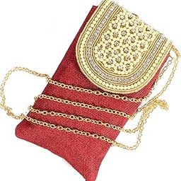 Presents Handicraft Ladies Traditional Mobile Phone Pouch Sling Wallet and Clutche Saree Waist Clip Hook Gift for Women-image-77