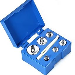 UniMarket® 6pcs Weight 5g 10g 2x20g 50g 100g Grams Precision Calibration Weights Kit Set Total 200g with Tweezer for Balance Scale'-14