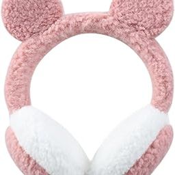 Winter Ear Muffs Cute Ear Warmers for Girls Boys Warm Earmuffs Soft Fur Cold Protection Earband Ear Protection Cuddly Winter Women & Men Accessories-Outdoor Running Cycling Bike (Pink Mickey)-image-91