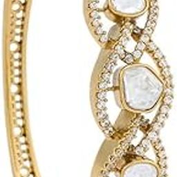 White Victorian Plated Ethnic Kundan Kada - 416572-54