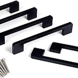 AMAR ENTERPRISE Stainless Steel 10 Inches Kitchen Cabinet & Drawer Handles, Dark Matt Black Handles, Furniture & Door Pull Handles, Pack of 12 Pieces-image-18
