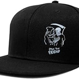 Freemason Square and Compass Cool Red Flat Bill Hats Snapback Hat Brim Baseball Caps for Men Adjustable-image-36