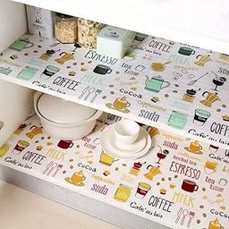 Ethylene Vinyl Acetate Anti-Slip Kitchen Cabinet Drawer Shelf Mat Geometric Liner Sheets Waterproof Strong Table Mat For Bathroom,Fridge Mat Textured Multipurpose Use(45 Cm X 300 Cm),Multicolor-18