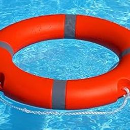 Life Buoy Ring Outer Material Hard PolyurethaneRubber Floating Ring Bracelet Buckle Buoy Swimming use Water Rescue Life Saving Rope Sports Equipment (Orange)-image-9
