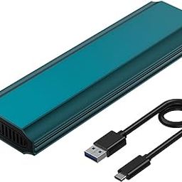 WeFly M.2 SSD Enclosure Adapter, USB 3.2 Gen 2 (10 Gbps) to NVME PCI-E SATA M-Key/(B+M) Key Solid State Drive External Enclosure Support UASP Trim for NVME/SATA SSDs 2242/2260/2280-6
