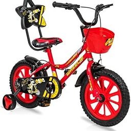 HI-FAST Wheelie Fun and Easy-Ride 14 Inch Cycles for Kids Ages 2-5 Years with Training Wheels and 95% Assembled-image-12