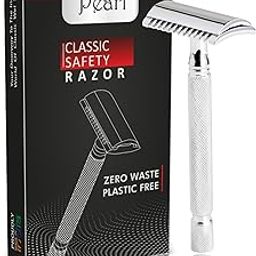 Pearl Shaving Double Edge Open Comb Safety Razor for Men - Reusable Ecofriendly Shaving Razors for Men | Single Blade Classic & Traditional Premium Shaving Kit for Diwali gift option-image-9