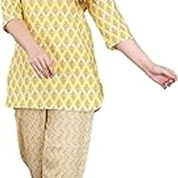 Ganpati Women's Pure Cotton Floral Printed Night Suit Top and Pyjama Set Night Suits for Women-45