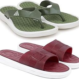 Combo Pack of 2 Slipper/Flip Flops/Slides/Clogs/Sandals for Women (V-Triangle Vs Buckle-Multi)-image-38