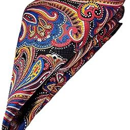 France Men's Designer Pocket Square Paisley Satin Microfiber Free Size-image-89