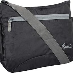 Polyester Water Resistant Sling Bag For Men Cross Body Travel Office Business Messenger one Side Shoulder Bag for Men and Women - (Black)-16