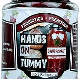 Hands on Tummy - Sauerkraut (110 Grams) - Probiotic - Fermented Beetroot Pickle - Organic-image-49