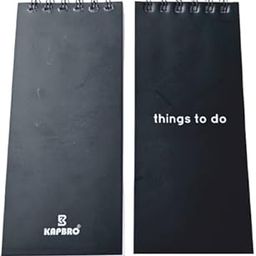 KAPBRO Premium To-Do List Planner (Black) – 3.5 x 8 inch Hard Cover, Wirobound, 90 GSM Paper, 100 Pages-image-18