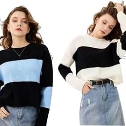 Women Multicolour Antiviral Protective Finish Cropped T-Shirt Combo for Girls (Pack of 2)-image-87
