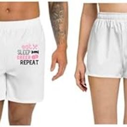 Unisex Regular fit 'Routin | Eat Sleep Cheer reapet 1' Polyester Shorts [Size S/28In to XL/40In]-picture-10