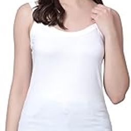 Women's Cotton Sleeveless U Neck Thin Strap Long Spaghetti Slips Camisoles Pack of 1-image-1