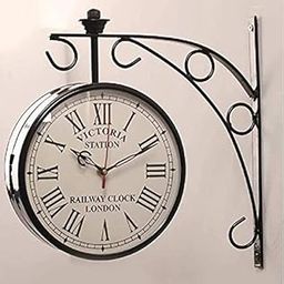 Black Iron 8 Inch Victoria Station Clock-13
