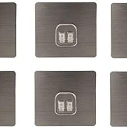 Metal Multicolour Magic Adhesive Sticker for Bathroom Self Corner Shelves - Pack of 6 Pcs (Only Stickers)-1