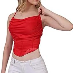 Front Ruched Frill Gathered Firm Waist Corset TOP for Women-image-53