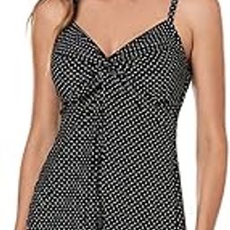 Women's Swimwear Pin Point Love Knot Sweetheart Neckline Full Bust Support Underwire Bra Tankini Bathing Suit Top-image-11