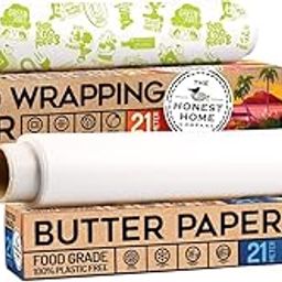 The Honest Home Co.| Butter Paper & Food Wrapping Paper Roll | 42 Meters, 40 GSM | FDA Approved | 100% Non - Coated | Pack of 2 (21M + 21M)-image-19