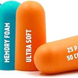 25 Pair Ear Plugs for Sleeping, Reusable Soft Foam Ear Protection, Ear Plugs for Noise Reduction, Swimming, Snoring, Shooting, Work, Travel, Earplanes Kids&Adults Sound Blocking, Best Earplugs 33 NRR-picture-14