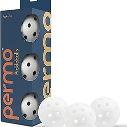 permo PRO 40 Pickleball Balls Pack of 3, 40 Precise Holes Outdoor Ball with High Visibility, High Bounce& True Flight, Durable Pickle Ball for Practice & Tournament,Ideal for All Skill Levels (White)-image-46