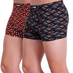 Pure Cotton Printed Trunks for Men | Regular Fit | Snug Fit | Long Trunks | Inner Elastic | Soft and Comfortable |Assorted Prints| Pack of 3-picture-10