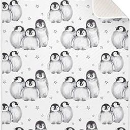 Cute Baby Penguins Baby Blankets for Boys Super Soft Warm Toddler Blankets for Girls Lightweight Crib Blanket Throw Blanket for Newborn Stroller Crib Nursery Adult Travel Unisex-16