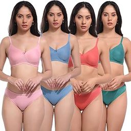 Non Padded Bra Panty Set Women Everyday Lingerie Set| Push up Bra Panty Set|Panty Bra Set-picture-39