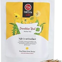 Tattva Adih Dandelion Roots Herbal Tea, 100gm Pouch, Powerhouse of Antioxidants, Caffeine Free, Loose Dried Flower Powder, Gut Health Tea, Cleanses Liver & Enhances Kidney Function-image-48