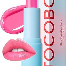 TOCOBO Glass Tinted Lip Balm 012 Better Pink 0.67 oz / 19g | Glow Moisturizing Vegan Lip Balm & Vivid Tinted Transparent Color-image-49