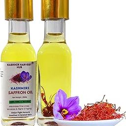 Kashmiri Saffron/Kesar Face Oil - 40ml | Removes Dead Cell | Natural & Fast Absorbing | For Glowing Skin | Minimizes Open Pores | Chemical, Alcohol & Paraben Free (Pack of 20ml x2)-image-5