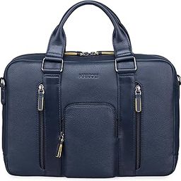 Chester Genuine Leather Laptop Bag For Men, Double Zip Laptop Messenger Bag with Shoulder Strap, Convertible Backpack For Office And Travel, Fits upto 15.6 -inch laptop - Navy Blue-picture-51