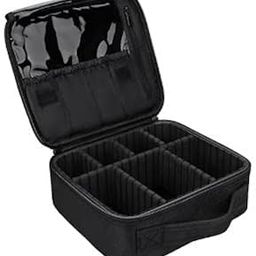 Jet Roy Makeup Box Cosmetic Organizer -Women's Vanity Bag with Adjustable Storage Compartments, Cosmetics Makeup Bag, Travel kit for Makeup Professionals (Small) (26 * 23 * 9 CMS)-image-20
