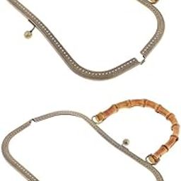 THE STYLE SUTRA 2pcs Bamboo Handle Metal Frame Kiss Clasp Lock for DIY Handbag Purse 27cm-image-60