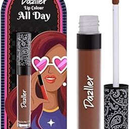 DAZLLER All Day Lipcolour|Moisturizing Kokum Butter|Brown Matte Liquid Lipstick for Women|Non-Transfer|8Hr Stay|Dlc025 Hazelnut Cup|6G-17