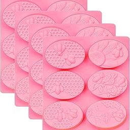 Zeinwap 3D Bee Silicone Molds, Honeycomb Mold for Soaps, Beehive Cake Baking Mold, Candle Mold Resin Mold for Homemade Craft (Oval, Random Color)-picture-32