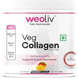 Weoliv Veg Collagen | Plant-Based Collagen Builder | With Sodium Hyaluronate, Biotin, Vitamin C & E | Supports Skin, Hair, Nail | Vegan & Cruelty-Free | 10g x 20 Servings-image-84
