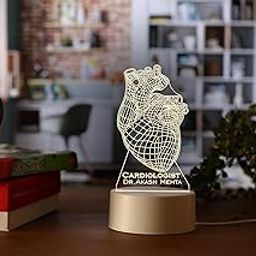 AICA Personalized Name Cardiologist Doctor (Heart Specialist Doctor) LED Table Lamp (White Base) | Birthday Thank You Graduation Gifts for Cardiologist Doctor Dr Male Female Men Women-image-50