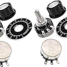 2 of 1k Ohm B102 RV24YN20S Potentiometer with Dial plate & A-03 knob-25