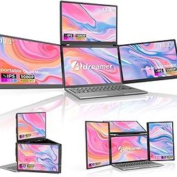 ADREAMER 13.3" Triple Screen Laptop Monitor Extender, Detachable 3 Screen Monitor for Laptop 11.3"-16", FHD 1200P IPS, Multi Screen Laptop Attachment, Compatible with Wins/MacOS(M1/M2/M3).-20