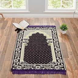 Furnishing Hut Premium Collection of Islamic Prayer mat for Muslim | Prayer Mat/Janamaz for Namaz/Meditation Mat/Muslim| Size 27x50| Washable Soft Prayer Mat (Purple)-image-55