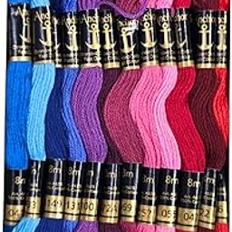 Anchor Stranded Cotton Assorted Skeins Stitch Kit, 8M (Fast Colour-4624-02222, 50 Skiens, 2 Of Each 25 Shades), 200 Gram, Multicolour-image-56