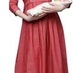 Feeding Kurtis for Women Cotton | Rayon Printed Feeding Anarkali Kurta with Dual Nursing Zipper Access During Pre & Post Pregnancy | Gift for Pregnant Woman (-image-46