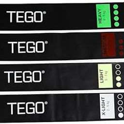 TEGO -Mini Loop Resistance Band-Black-Extra Light to Heavy-Pack of 4 for Workout Set Exercise,Stretching Pull Up Bands for Home Exercise for Gym Men,Women-7