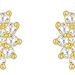 925 Silver Golden Cielo Earrings| studs to Gift Women & Girls | With Certificate of Authenticity and 925 Stamp | 6 Months Warranty*-image-57