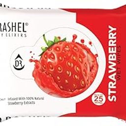 Dr.Rashel, Strawberry Wet Wipes, Pack of 1, Infused with 100% Natural Extracts (25 Wipes)-image-24