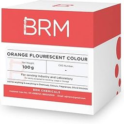 BRM Chemicals Orange Fluorescent Colour - 100 Grams Dispersible in Oil & Water - for Soap Making, Candle Making, Shampoo Making, Lotions, Make Up, Cosmetics & DIY Personal Care-image-64