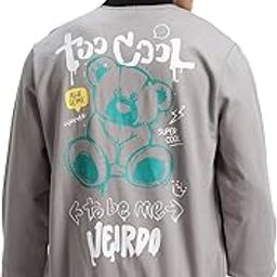 Cotton-Fleece Printed Grey Jacket for Men (Regular Fit, Full Sleeves, Ribbed Cuff & Hem, Spread Collar, Available in S, M, L, XL, XXL)-image-61